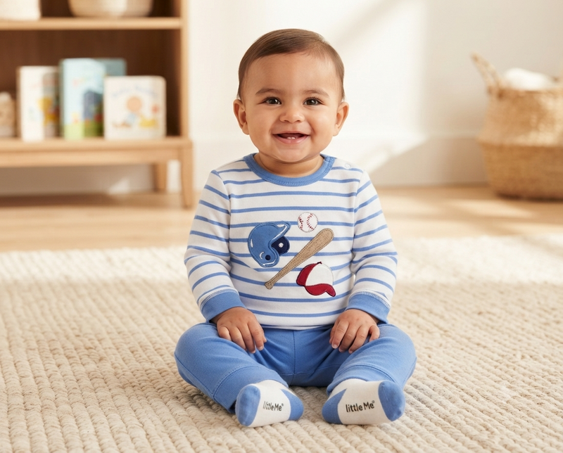 Spoil your little prince with the most beautiful sporty look with this wonderful and comfortable set from "Little Me"! 17028