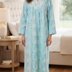 Women's long-sleeved cotton dress with zipper 25-28-B-4