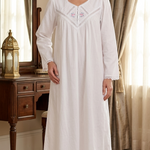 Soft cotton long sleeve reception piece 2228(WHITE)