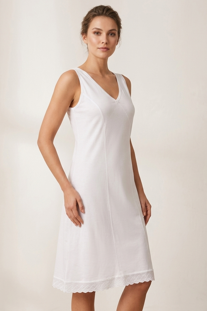 Women's short BRASLIP, 100% cotton, white, by Shahin 60719