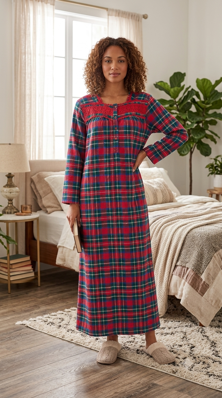 Women's long-sleeved cotton dress 25-42