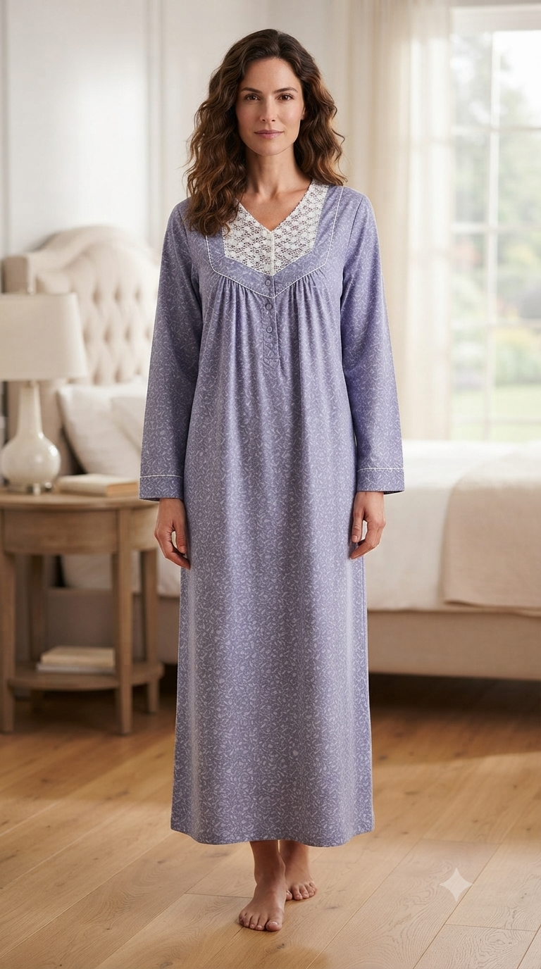 Women's long-sleeved cotton dress 25-17-B-4