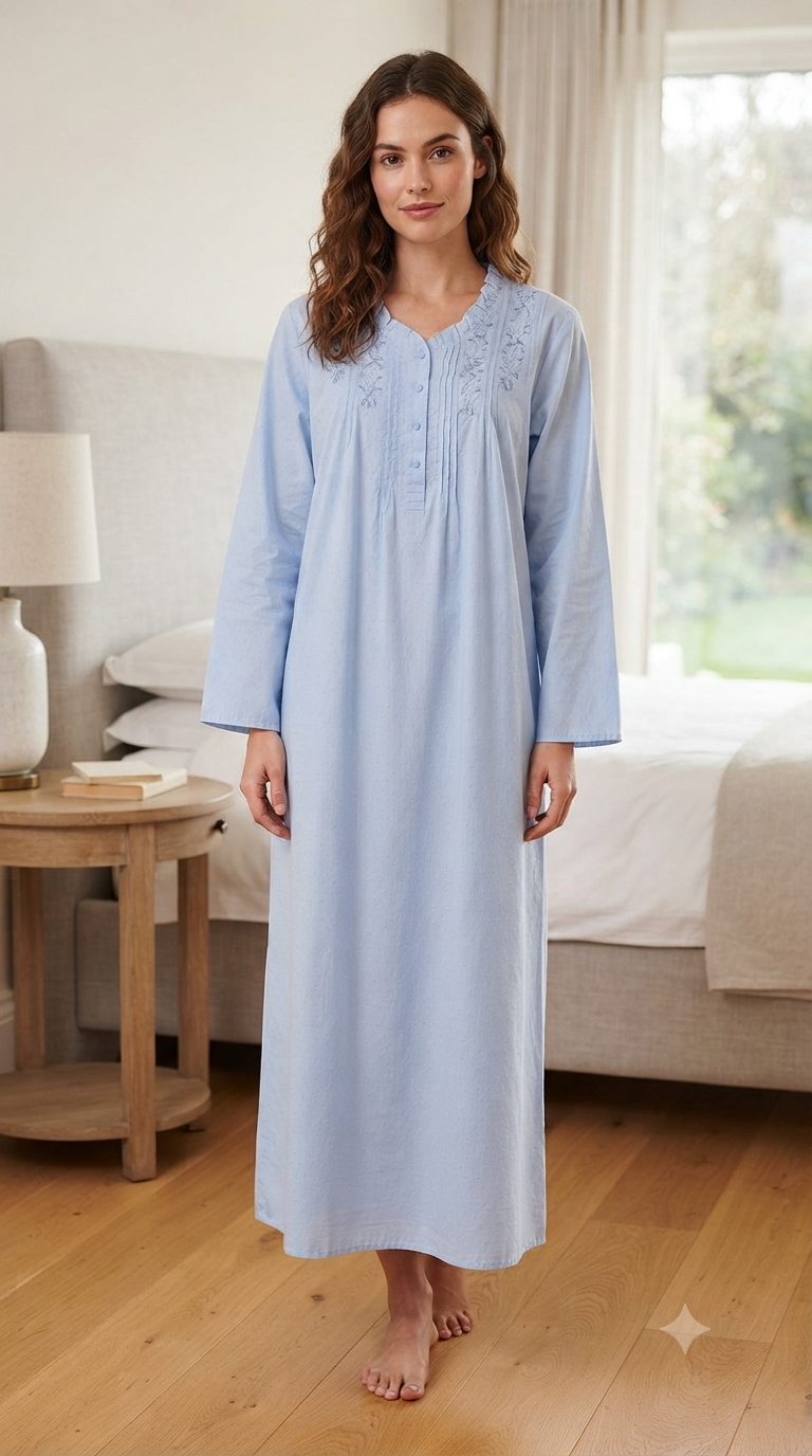 Women's cotton button-up dress 25-12-B-1