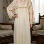 BEIGE 'Women's embroidered cotton dress" 60006-LCJ2