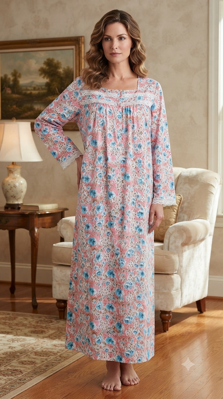 Women's long-sleeved cotton dress 25-36-B-1