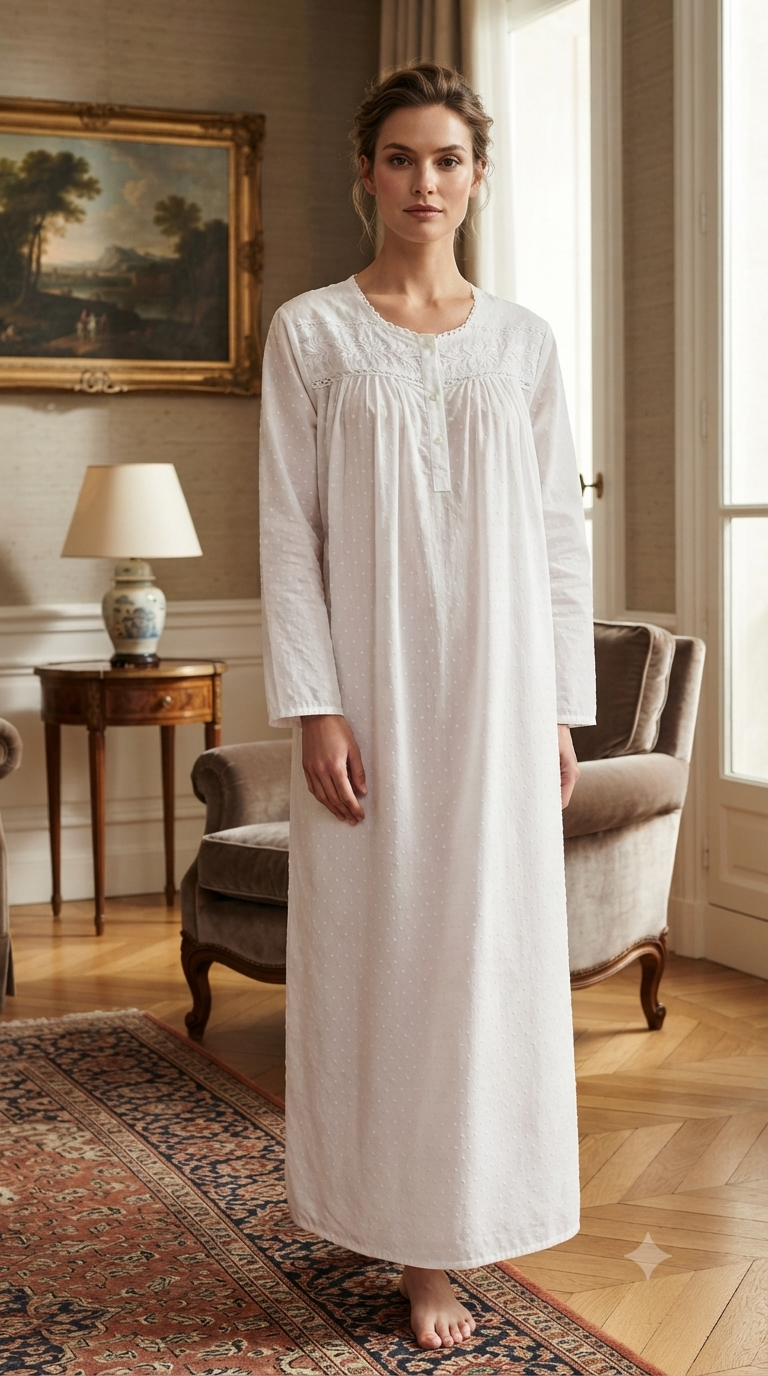 Women's long-sleeved cotton dress 25-32-B-2