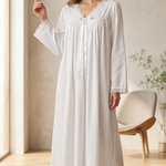 Soft cotton long sleeve reception piece 2224 (WHITE)
