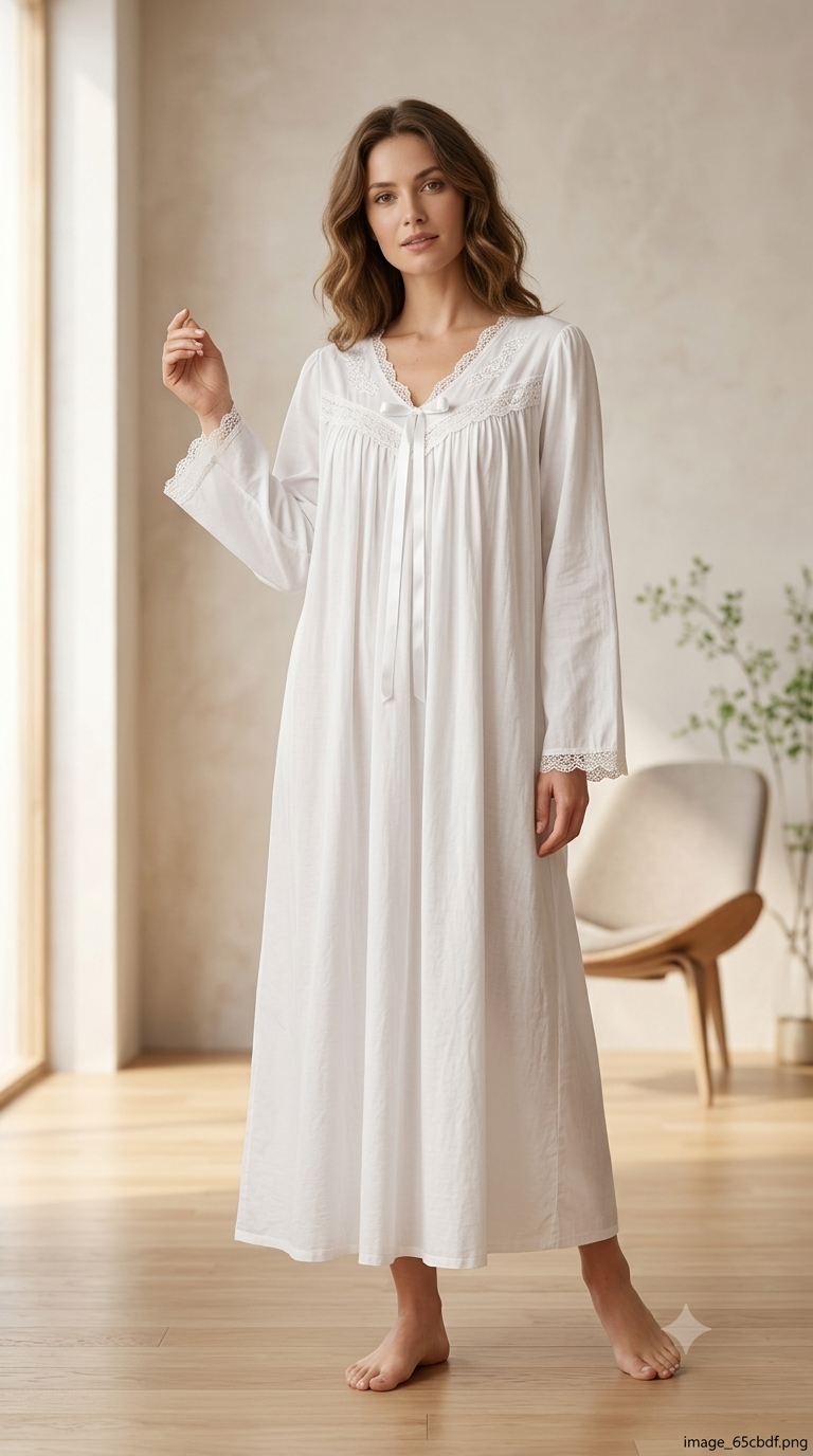 Soft cotton long sleeve reception piece 2224 (WHITE)