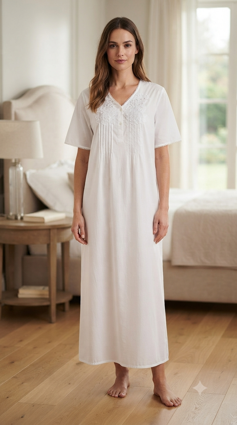 Cool summer cotton dress, half sleeve 25-02-A-3