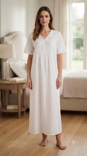Cool summer cotton dress, half sleeve 25-02-A-3