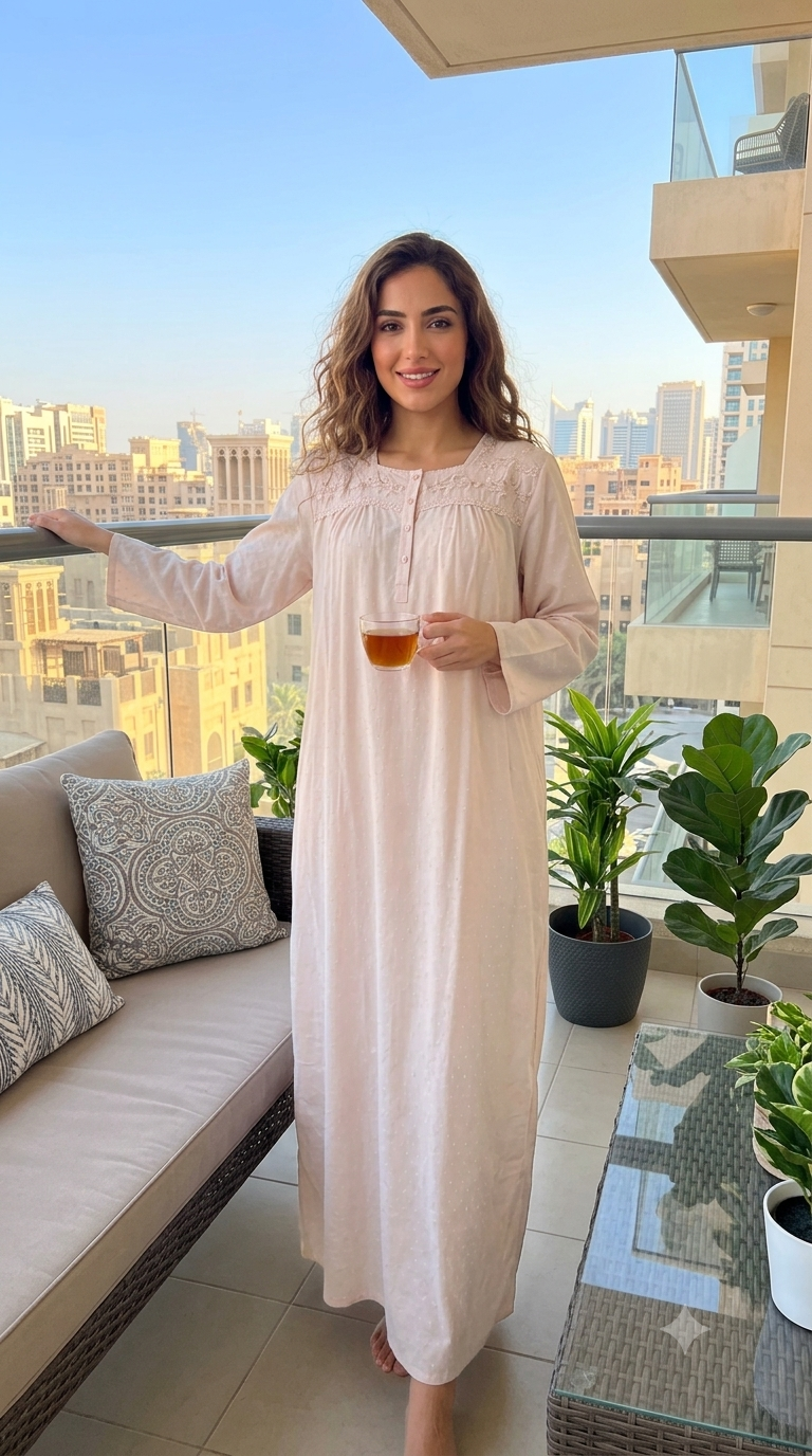 Women's long-sleeved cotton dress 25-33-B-1