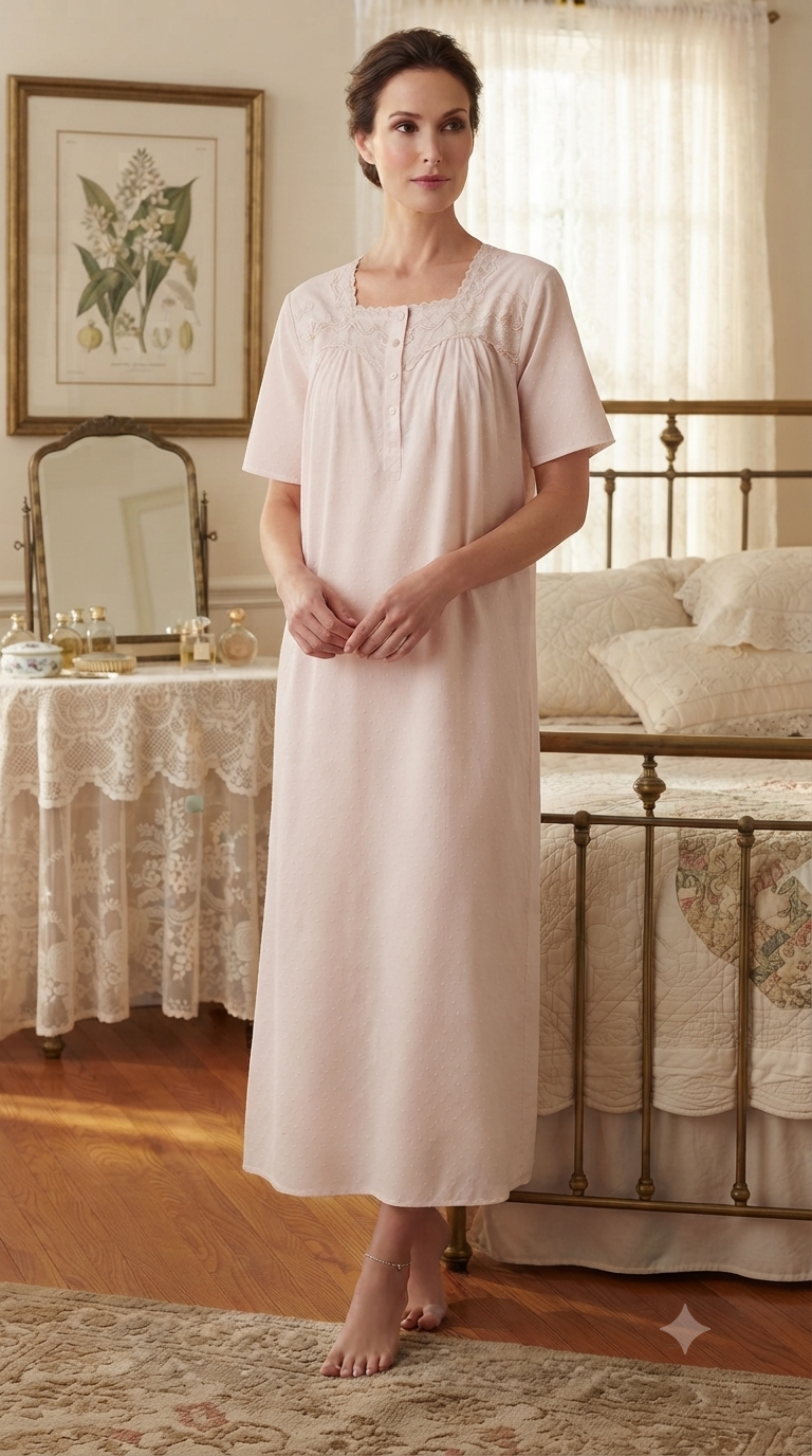 Women's half-sleeve cotton dress 25-32-A-1