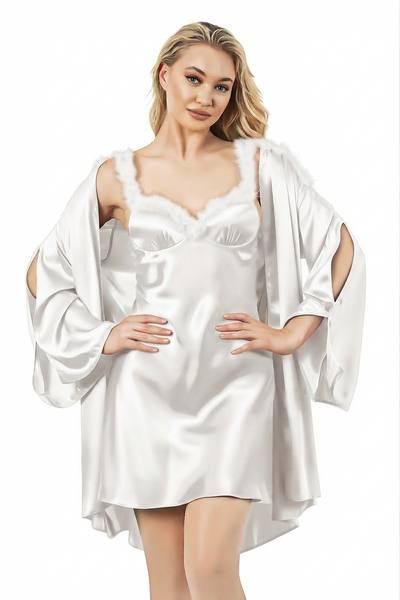 Ahu 2-Piece Plum Dressing Gown Set 7806