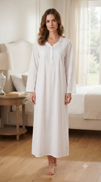 Cool summer cotton dress, long sleeve 25-02-B-3
