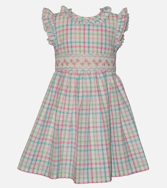 Sienna Gingham Smocked Dress R5-15085