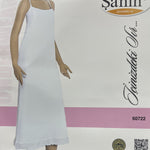 Şahin Women's Long Camisole with Thin Straps, 100% Cotton - Model 60722