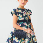 Vestido Mikado Estampado Niña 5536-6