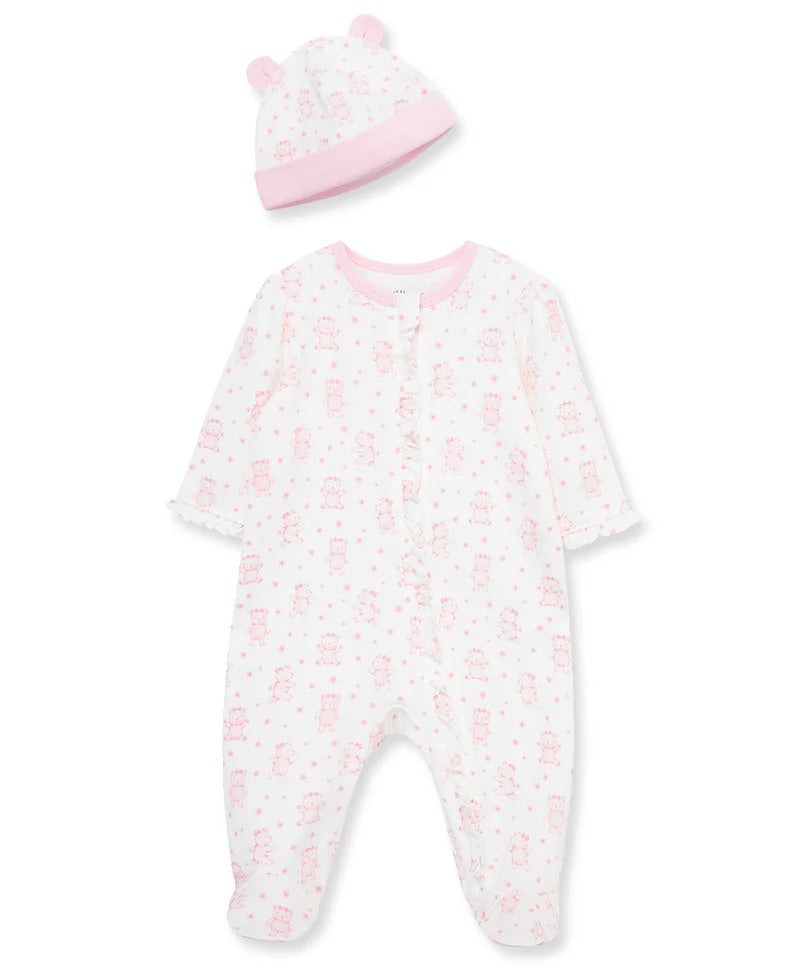 Joyful Bear 2-Way-Zip Footie & Hat 13896