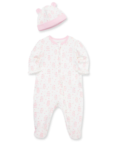 Joyful Bear 2-Way-Zip Footie & Hat 13896