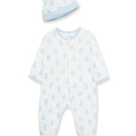 Happy Bear 2-Way-Zip Footie & Hat 13897