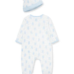 Happy Bear 2-Way-Zip Footie & Hat 13897