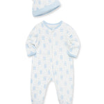 Happy Bear 2-Way-Zip Footie & Hat 13897