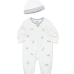 Safari 2-Way-Zip Footed One-Piece & Hat 15470