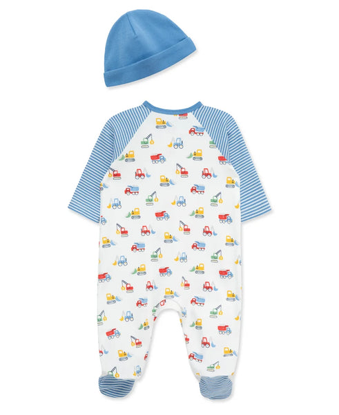 Trucks Zipper Footed One-Piece and Hat 16886