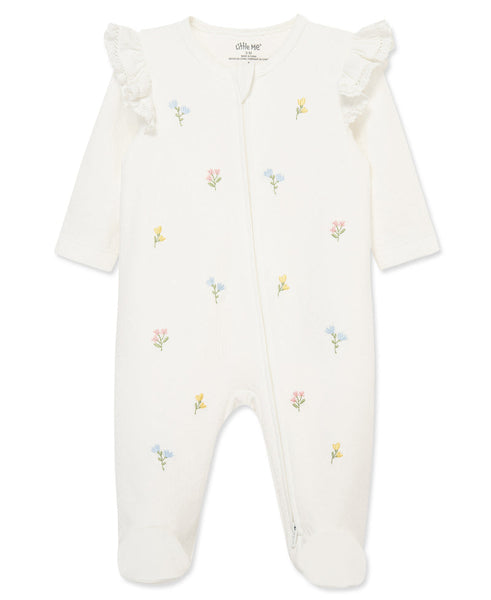Floral 2-Way-Zip Footed One-Piece 17535