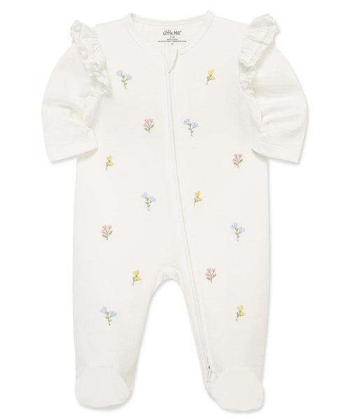 Floral 2-Way-Zip Footed One-Piece 17535
