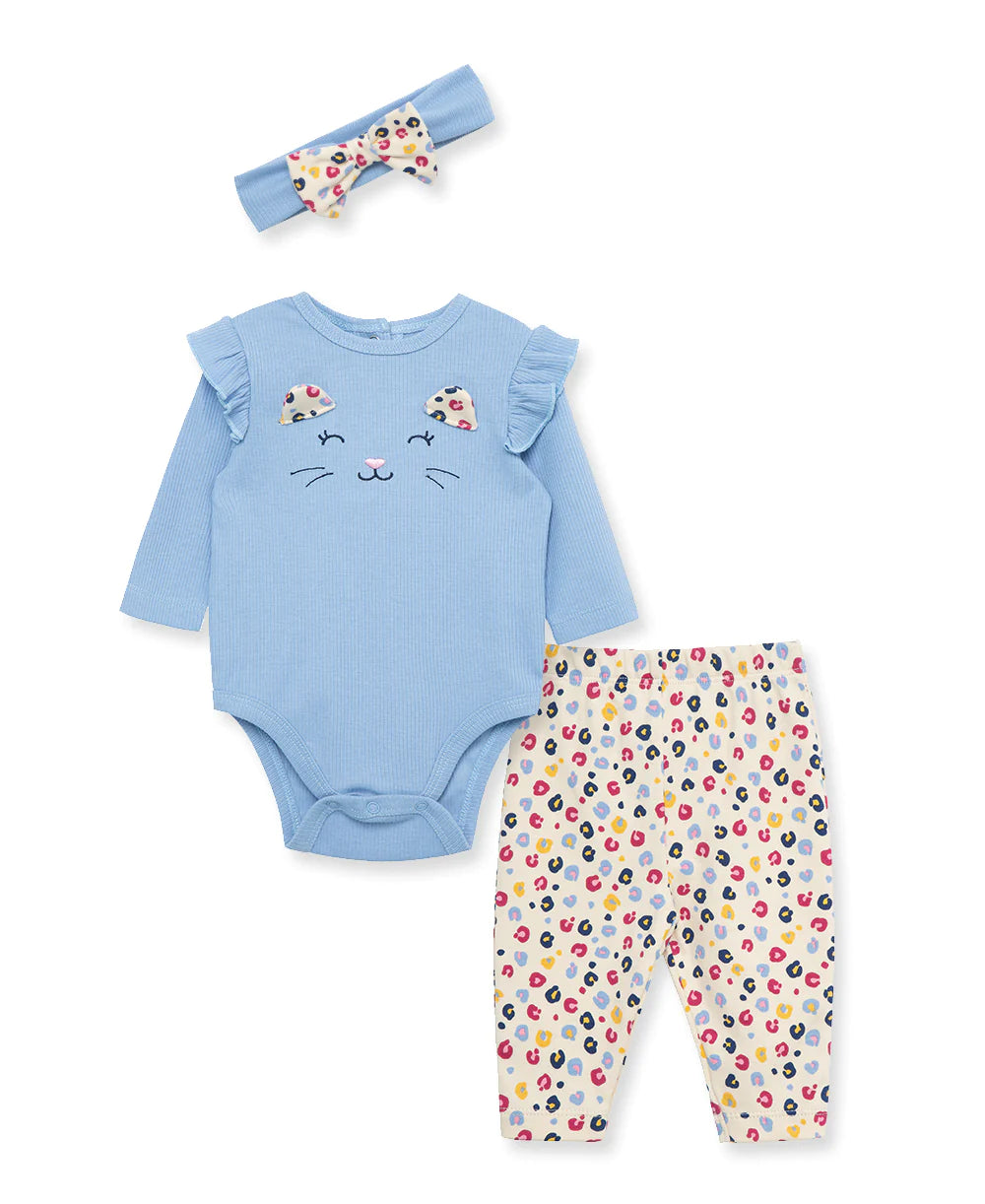 Kitty Infant Rib Bodysuit & Pant Set