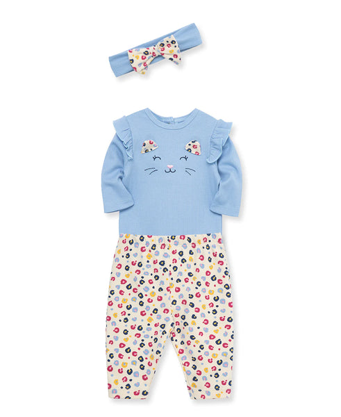 Kitty Infant Rib Bodysuit & Pant Set