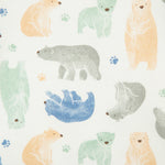 طقم وشاح كتف وقبعة من نسيج محبوك متشابك بتصميم Fuzzy Bears 13508