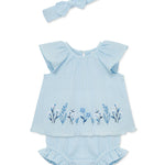 Border Gauze Short Set & Headband 16129
