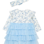 Blue Floral Tutu & Headband Set 25-16385