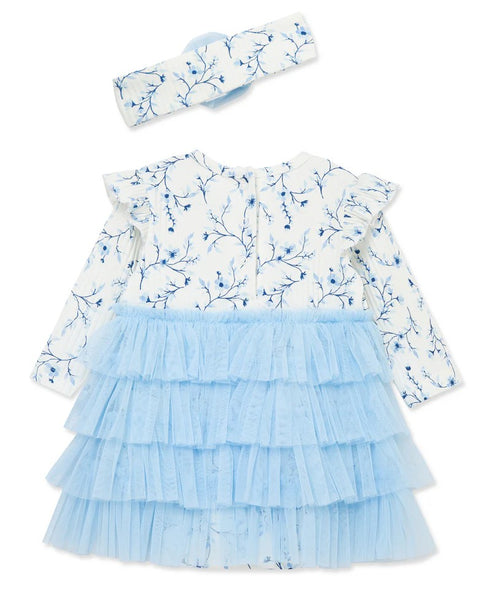 Blue Floral Tutu & Headband Set 25-16385