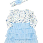 Blue Floral Tutu & Headband Set 25-16385
