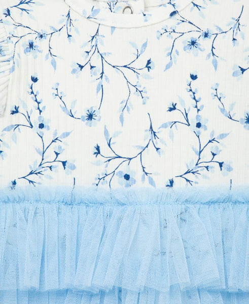 Blue Floral Tutu & Headband Set 25-16385