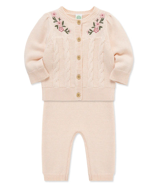 LITTLE  ME Floral Swag Sweater Set25-16792