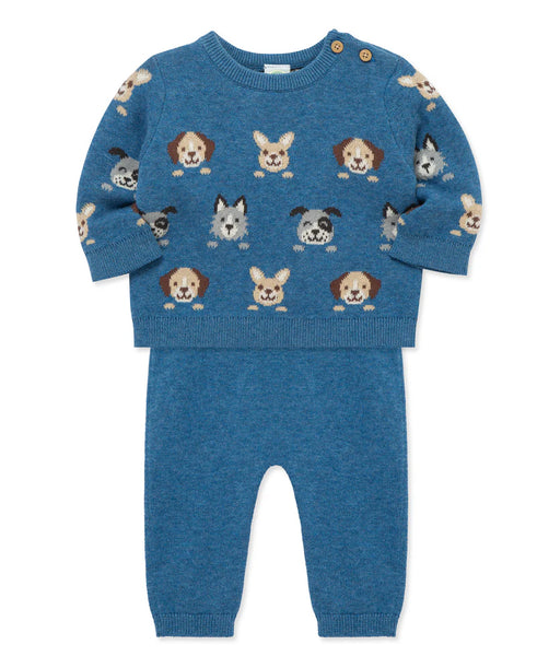 LITTLE  ME Puppy Paws Sweater Set25-16799