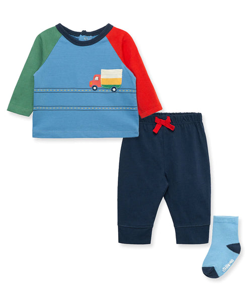 Truck Jersey Knit Jogger Set & Sock 13328