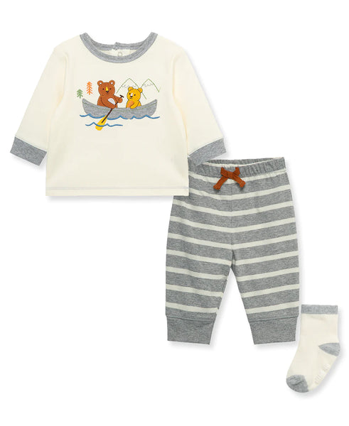 Canoe Jersey Knit Infant Jogger Set & Sock 13329