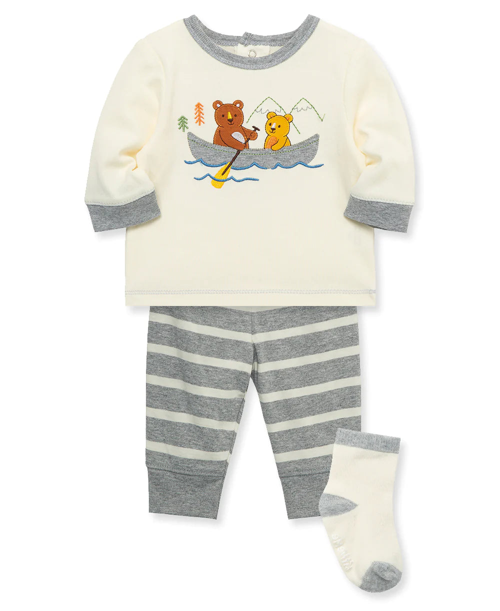 Canoe Jersey Knit Infant Jogger Set & Sock 13329