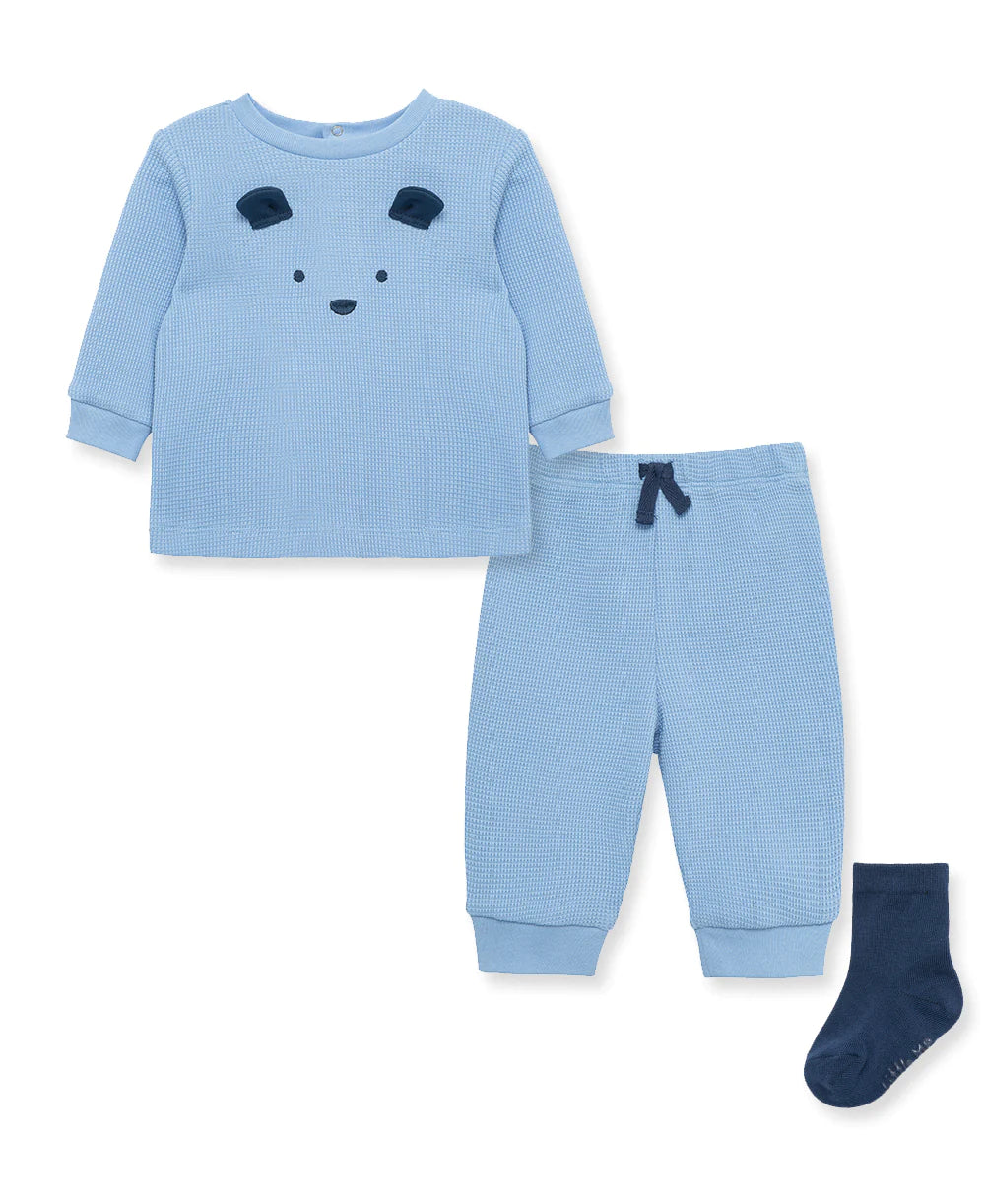 Blue Bear Waffle Knit Jogger Set 13648