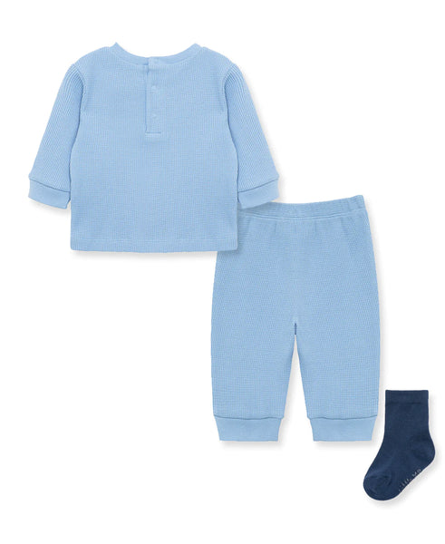 Blue Bear Waffle Knit Jogger Set 13648