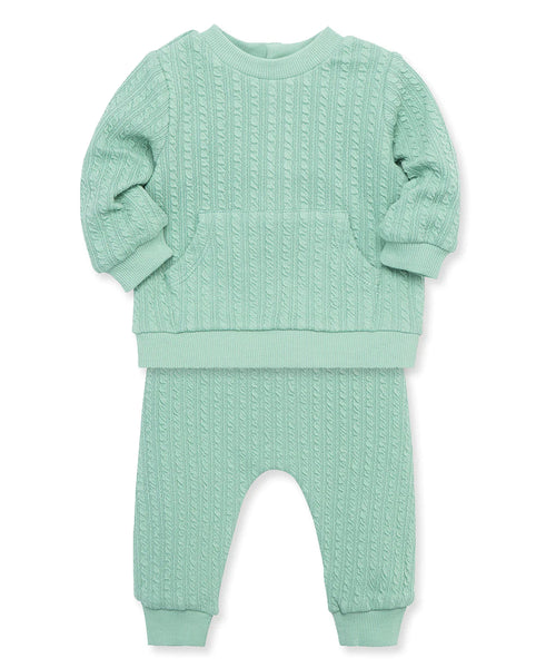 Green Cable Pant Set 13656