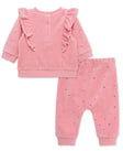 LITTLE ME Gold Dots Velour Pant Set 25-16621
