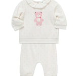 LITTLE ME Sweet Bear Velour Pant Set25-16624