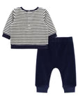 LITTLE ME Dino Stripe Velour Jogger Set25-16628