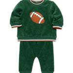 LITTLE ME Football Velour Jogger Set25-16631